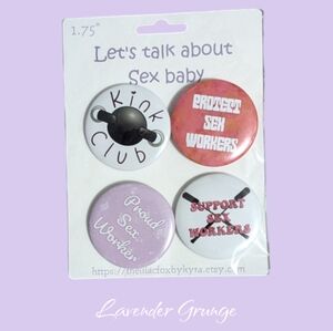 The Lilac Fox Sex Positive Button Pack